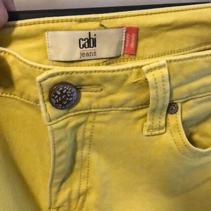 CAbi Curvy Skinny Jeans in Citron, Size 8